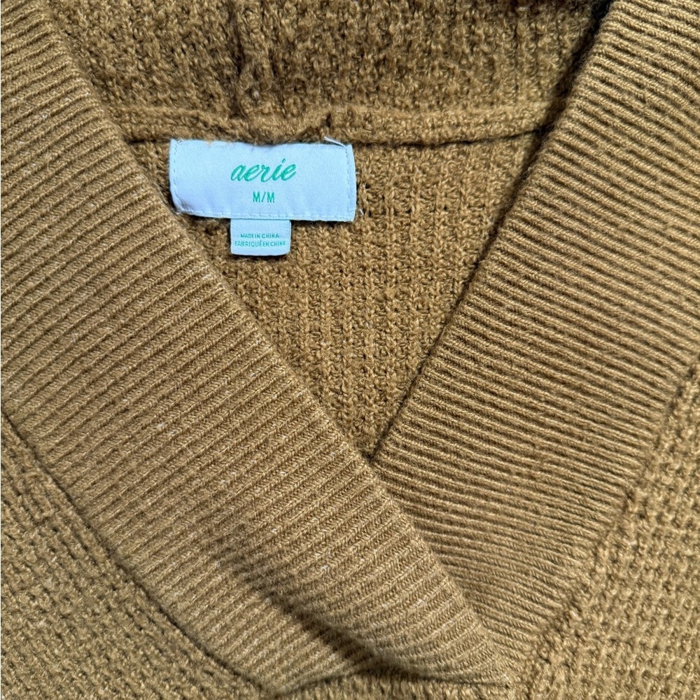 aerie Knit Sweater in Camel